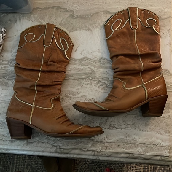 Rare! Slouchy western cowboy cowgirl boots - Picture 2 of 10